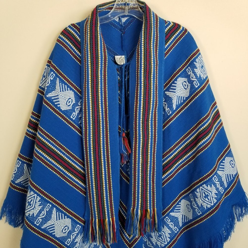 Tejidos Diaz Wool Blend Poncho Cape - Picture 2 of 5